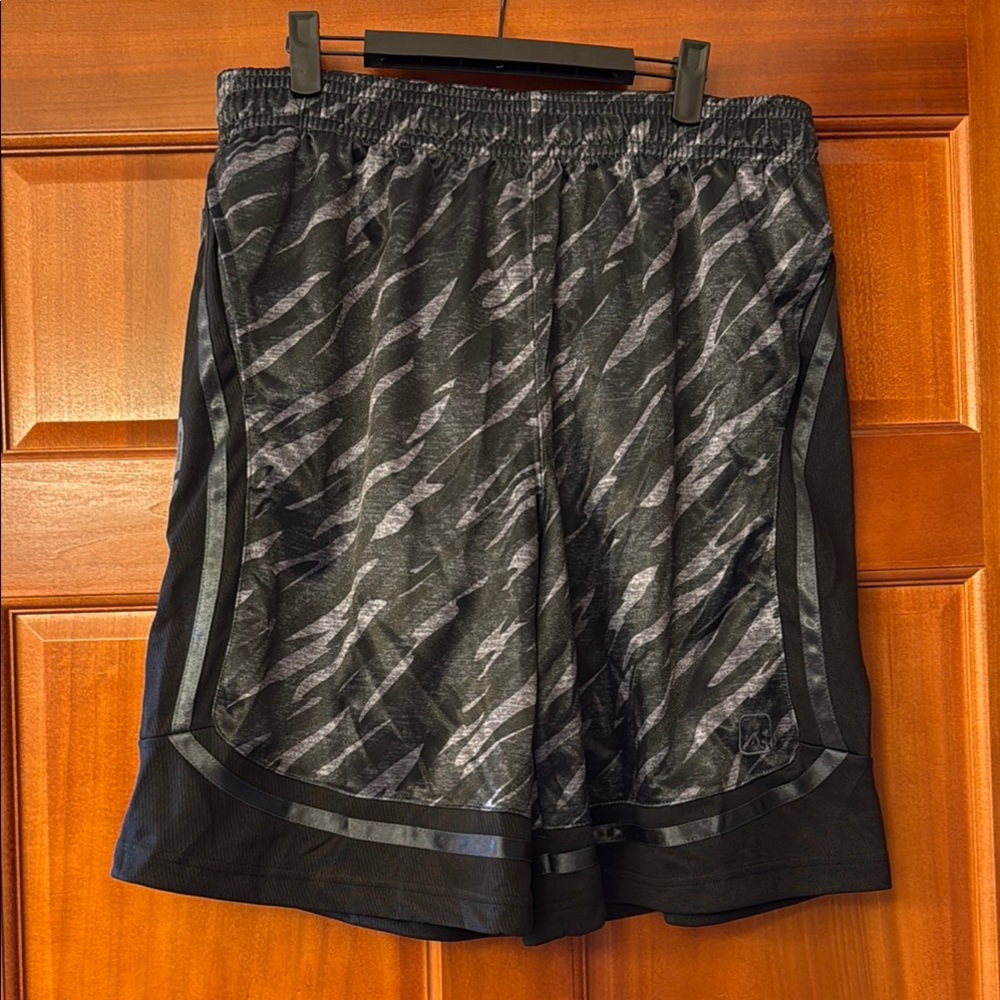 And1 Black and Gray Athletic Shorts with Moisture-Wicking Fabric